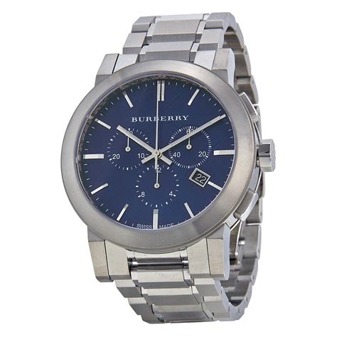 burberry blue dial watch|Burberry Chronograph Blue Dial Stainless Steel Men's Watch .